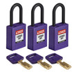 Imágen de Brady SafeKey - NYL-PRP-38PL-KA3PK Candado de seguridad (Imagen principal del producto)