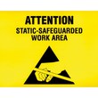 Imágen de SCS ESD Papel/plástico Cuadrado Amarillo Inglés Cartel de seguridad eléctrica (Imagen principal del producto)
