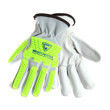 Imágen de West Chester Protective Gear 997KB Blanco/verde de alta vis. XCH Cuero Grano Cuero vacuno Cuero Guante para conductor (Imagen principal del producto)