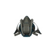 Picture of 3M Rugged Comfort 6500 Series 6502QL Gray/Teal Medium Nylon/Silicone Half Mask Facepiece Respirator (Imagen principal del producto)