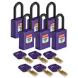 Imágen de Brady SafeKey - NYL-PRP-38PL-KD6PK Candado de seguridad (Imagen principal del producto)