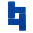 Imágen de Brady ToughStripe Max Azul En forma de T En forma de T Laminado Interior Vinilo 170043 Etiqueta de marca de esquina (Imagen principal del producto)