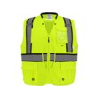 Imágen de Global Glove FrogWear HV Amarillo/verde y negro de alta visibilidad Grande Poliéster sólido y de malla Chaleco de topógrafo de alta visibilidad (Imagen principal del producto)