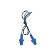 Picture of 3M E-A-R UltraFit 340-4007 Blue Universal Elastomeric Polymer Reusable Corded Triple-Flange Ear Plugs (Imagen principal del producto)