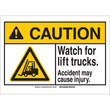 Imágen de Brady B-555 Aluminio Rectángulo Blanco Inglés Letrero de tránsito de montacargas y camiones de almacén 144089 (Imagen principal del producto)