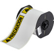 Imágen de Brady Blanco, Texto amarillo/negro Interior/exterior Vinilo Transferencia térmica B30-25-595-PREC Rollo de etiquetas para impresora de transferencia térmica continua (Imagen principal del producto)