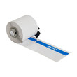 Imágen de Brady Azul sobre blanco Resistente a la abrasión, Resistente a sustancias químicas, Resistente al aceite, Uso exterior Vinilo Transferencia térmica M6-38-595-AVISO Rollo de etiquetas para impresora de transferencia térmica troquelado (Imagen principal del producto)