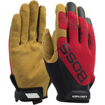 imagen de PIP Boss 120-ML1350T Rojo XL Cuero Grano Piel de cerdo Cuero Guantes de mecánico - 616314-40060