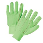 imagen de West Chester K83SCNCGRI Verde de alta visibilidad Grande Algodón/Poliéster Guantes de uso general - Pulgar recto - Longitud 10.625 pulg. - 662909-008053