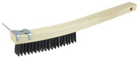 imagen de Weiler Steel Hand Wire Brush - 2.85 in Width x 14.2 in Length - 0.012 in Bristle Diameter - Includes: Scraper - 44058