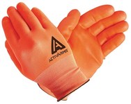 imagen de Ansell ActivArmr Hi-Viz 97-012 Orange 9 Nylon/Spandex Work Gloves - Straight Thumb - Nitrile Full Coverage Coating - 113992