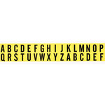 imagen de Brady 34238 Kit de etiquetas de letras - A a Z - Negro sobre amarillo - 9/16 pulg. x 3/4 pulg.