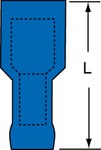 imagen de 3M Scotchlok MNHU14-250DFIX Azul Unido Nailon Terminal de desconexión rápida embutido - Longitud 1.2 pulg. - 58907