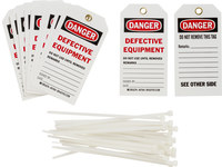 imagen de Brady 87004 Negro/Rojo sobre blanco Poliéster Etiqueta de seguridad del equipo - Ancho 3 pulg. - Altura 5 3/4 pulg. - B-851