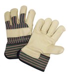 imagen de West Chester 528 Blue/Red Large Split Cowhide Leather Work Gloves - Wing Thumb - 10 in Length