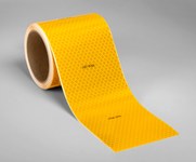 imagen de 3M Diamond Grade 983-21 FRA Fluorescent Yellow Reflective Tape - 4 in Width x 18 in Length - 0.014 to 0.018 in Thick - 34040