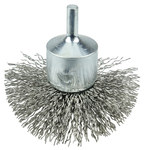 imagen de Weiler Stainless Steel Cup Brush - Unthreaded Stem Attachment - 3 in Diameter - 0.020 in Bristle Diameter - 10074