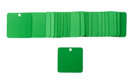 imagen de Brady 87642 Verde Cuadrado Aluminio Etiqueta en blanco para válvula - Ancho 2 pulg. - Altura 2 pulg. - B-906