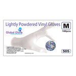 imagen de Global Glove 505 Clear Medium Powdered Disposable Gloves - Industrial Grade - 5 mil Thick - 505/MD