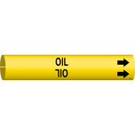imagen de Bradysnap-On 4103-A Marcador de tubos - 3/4 pulg. to 1 3/8 pulg. - Plástico - Negro sobre amarillo - B-915