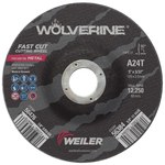imagen de Weiler Wolverine Rueda de corte 56476 - Tipo 27 - rueda de centro hundido - 5 pulg. - Óxido de aluminio - 24 - T