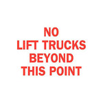 imagen de Brady B-401 Poliesterino de alto impacto Rectángulo Letrero de tránsito de montacargas y camiones de almacén Blanco - 14 pulg. Ancho x 10 pulg. Altura - 25890
