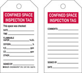 imagen de Brady 50275 Negro/Rojo sobre blanco Poliéster/papel Etiqueta para espacio restringido - Ancho 3 pulg. - Altura 5 3/4 pulg. - B-837