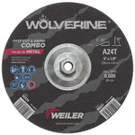 imagen de Weiler Wolverine Rueda de corte 56423 - Tipo 27 - rueda de centro hundido - 9 pulg. - Óxido de aluminio - 24 - T