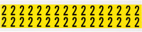 imagen de Brady 3420-2 Etiqueta de número - 2 - Negro sobre amarillo - 9/16 pulg. x 3/4 pulg. - B-498