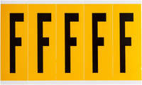 imagen de Brady 1560-F Etiqueta en forma de letra - F - Negro sobre amarillo - 1 3/4 pulg. x 5 pulg. - B-946