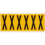 imagen de Brady 1550-X Etiqueta en forma de letra - X - Negro sobre amarillo - 1 1/2 pulg. x 3 1/2 pulg. - B-946