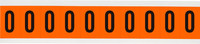 imagen de Brady 6560-O Etiqueta en forma de letra - O - Negro sobre naranja - 7/8 pulg. x 1 1/2 pulg. - B-946