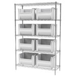 imagen de Akro-mils Stak-N-Store Sistema de estantería fijo AWS184813017 - Acero - 5 estantes - 9 gavetas - AWS184813017 WHITE