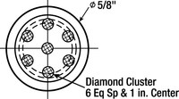 imagen de 3M Multipunto Rectificador de diamante 20789, 7/16 pulg. x 1 pulg.