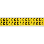 imagen de Brady 3420-G Etiqueta en forma de letra - G - Negro sobre amarillo - 9/16 pulg. x 3/4 pulg. - B-498