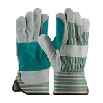 imagen de PIP 83-6733 Gray/Green/Pink Universal Split Cowhide Leather Work Gloves - Wing Thumb - 12.3 in Length