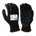 imagen de Armor Guys Duty GP 06-021 Black Large Nylon Work Gloves - Latex Palm & Fingers Coating - Rough Finish - 06-021-L