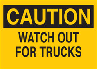 imagen de Brady B-401 Poliestireno Rectángulo Letrero de tránsito de montacargas y camiones de almacén Amarillo - 10 pulg. Ancho x 7 pulg. Altura - 22719