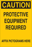 imagen de Brady B-302 Poliéster Rectángulo Cartel de PPE - 10 pulg. Ancho x 14 pulg. Altura - Laminado - 84547
