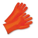 imagen de West Chester Orange Large Chemical-Resistant Gloves - 12 in Length - Smooth Finish - 1027OR