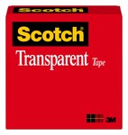imagen de 3M Scotch 600 Transparente Cinta de sellado de cajas - 1/2 pulg. Anchura x 1296 pulg. Longitud - 2.3 mil Espesor - 07456
