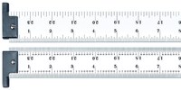 imagen de Starrett Acero templado para resortes pesados Regla de acero - longitud de 24 pulg. - ancho de 1-1/4 in - espesor de 1/10 pulg. - CH404R-24