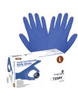 imagen de Global Glove Azul real Mediano Nitrilo Guantes desechables - Grado Industrial - acabado Dedos texturizados - Longitud 9.5 pulg. - 810033-29101