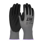 imagen de PIP G-Tek GP 34-300 Gray/Black Large Polyester Work Gloves - Nitrile Palm & Fingertips Coating - 10 in Length - 34-300/L