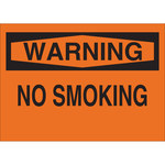 imagen de Brady B-401 Poliestireno Rectángulo Letrero de no fumar Naranja - 10 pulg. Ancho x 7 pulg. Altura - 25100
