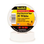 imagen de 3M Scotch 35-WHITE-1/2 White PVC Insulating Tape - 1/2 in x 20 ft - 0.5 in Wide - 7 mil Thick - 10232