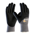 imagen de PIP MaxiFlex Endurance 34-845 Black/Gray Small Nylon Work Gloves - EN 388 1 Cut Resistance - Nitrile Dotted Palm & Fingers, Palm & Over Knuckles Coating - 8.1 in Length - 34-845/S