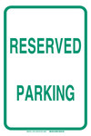 imagen de Brady Aluminio Rectángulo Cartel de información, restricción y permiso de estacionamiento Blanco - 12 pulg. Ancho x 18 pulg. Altura - 94359