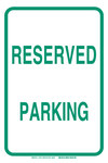 imagen de Brady Aluminio Rectángulo Cartel de información, restricción y permiso de estacionamiento Blanco - 12 pulg. Ancho x 18 pulg. Altura - 94359