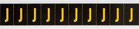 imagen de Brady 7890-J Etiqueta en forma de letra - J - Amarillo sobre negro - 7/8 pulg. x 1 1/2 pulg. - B-946